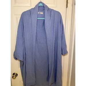 UGG Womens Blue 3/4 Sleeve Open Front Knitted Cardigan Sweater Size M/L